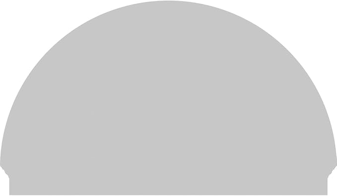 60"W x 36-3/4"H x 2-3/4"P Half Round 4 Spoke Architectural Grade PVC Combination Pediment
