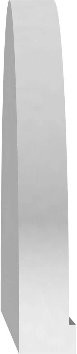 48" W x 13" H x 2" P Elliptical 3 Spoke Architectural Grade PVC Pediment