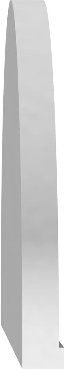 Ekena Millwork 38"W x 10-1/2"H x 2"P Elliptical Smooth Architectural Grade PVC Pediment