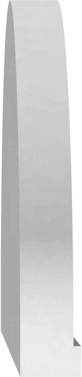 Ekena Millwork 44"W x 12"H x 2"P Elliptical Smooth Architectural Grade PVC Pediment