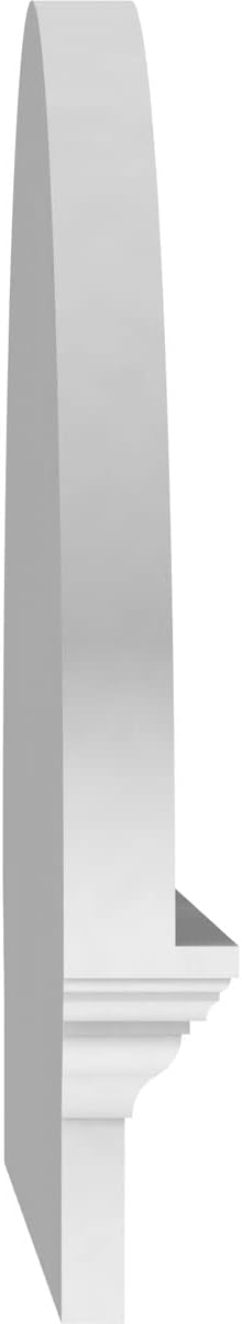 60" W x 21-7/8"H x 2-3/4"P Elliptical 4 Spoke Architectural Grade PVC Combination Pediment