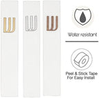 A&S Mezuzot Modern Concrete Mezuzah Case with Scroll, Easy Peel and Stick Mezuza (White+ Silver Shin, 7 Inches)