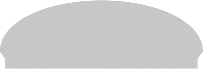 64" W x 22-7/8"H x 2-3/4"P Elliptical Smooth Architectural Grade PVC Combination Pediment