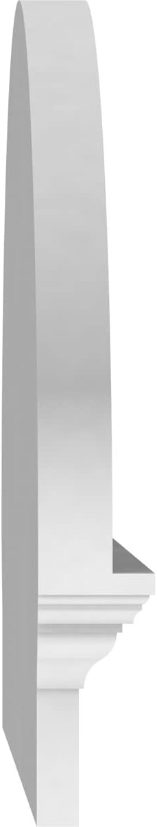 54" W x 20-3/8"H x 2-3/4"P Elliptical 3 Spoke Architectural Grade PVC Combination Pediment