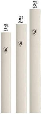 A&S Mezuzot Alumium Mezuzah Case in Silver Shin Design Weatherproof Door Mezuza Judaica Art for Home Blessing (Ivory, 5 Inches)
