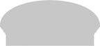 26" W x 13-3/8"H x 2-3/4"P Elliptical 3 Spoke Architectural Grade PVC Combination Pediment