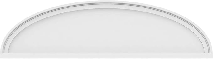 Ekena Millwork 56"W x 15"H x 2"P Elliptical Smooth Architectural Grade PVC Pediment
