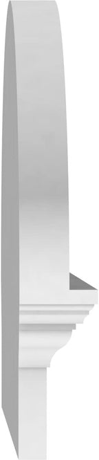 40" W x 16-7/8"H x 2-3/4"P Elliptical 4 Spoke Architectural Grade PVC Combination Pediment