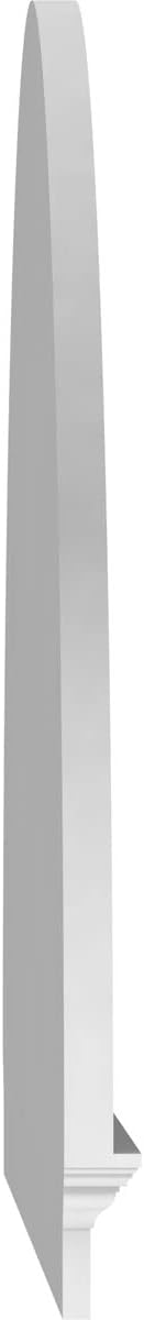 86"W x 49-3/4"H x 2-3/4"P Half Round Sunburst Architectural Grade PVC Combination Pediment