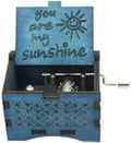 Dream Loom Wooden Music Box-You are My Sunshine, Hand Crank Vintage Engraved Musical Boxes Gifts for Birthday Christmas Valentine Mother’s Day