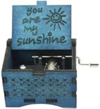 Dream Loom Wooden Music Box-You are My Sunshine, Hand Crank Vintage Engraved Musical Boxes Gifts for Birthday Christmas Valentine Mother’s Day