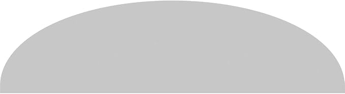 Ekena Millwork 44"W x 12"H x 2"P Elliptical Smooth Architectural Grade PVC Pediment
