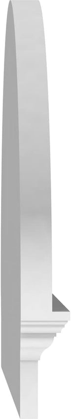 70" W x 24-3/8"H x 2-3/4"P Elliptical Smooth Architectural Grade PVC Combination Pediment