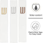 A&S Mezuzot Modern Concrete Mezuzah Case with Scroll, Easy Peel and Stick Mezuza (White+ Gold Shin, 5 Inches)