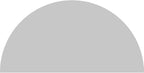 34"W x 17"H x 2"P Half Round 3 Spoke Architectural Grade PVC Pediment