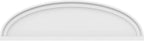 Ekena Millwork 66"W x 17-1/2"H x 2"P Elliptical Smooth Architectural Grade PVC Pediment