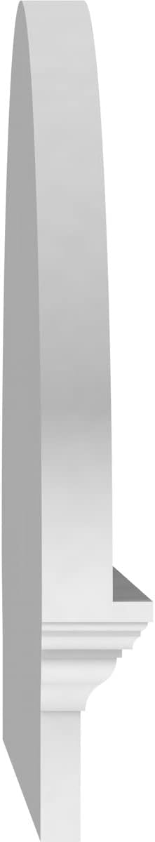 60" W x 21-7/8"H x 2-3/4"P Elliptical Sunburst Architectural Grade PVC Combination Pediment