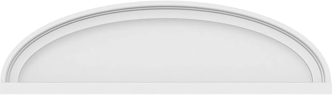 Ekena Millwork 84"W x 22"H x 2"P Elliptical Smooth Architectural Grade PVC Pediment