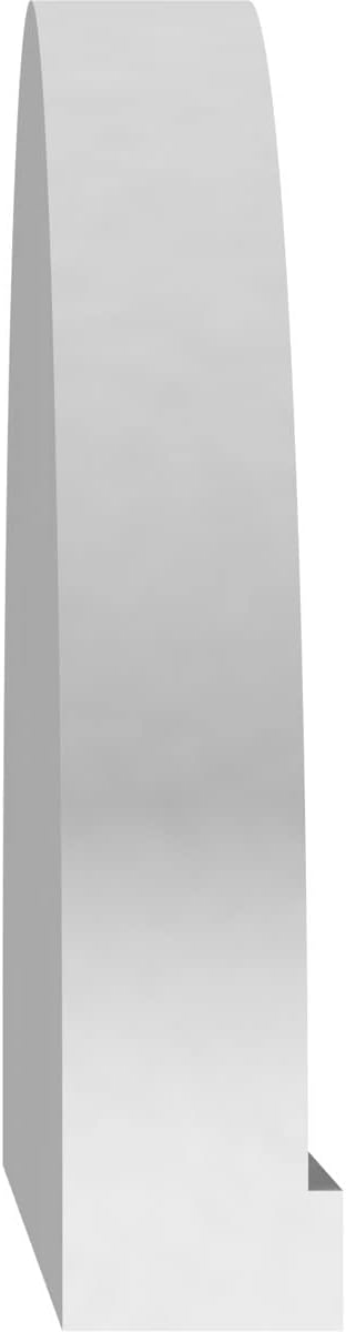 Ekena Millwork 60"W x 16"H x 2"P Elliptical Smooth Architectural Grade PVC Pediment