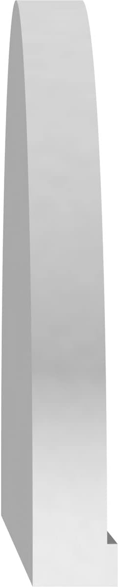 54" W x 14-1/2"H x 2" P Elliptical 3 Spoke Architectural Grade PVC Pediment