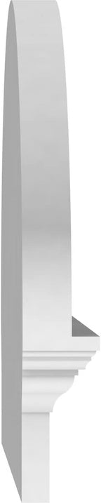 48" W x 18-7/8"H x 2-3/4"P Elliptical 4 Spoke Architectural Grade PVC Combination Pediment