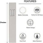 A&S Mezuzot Modern Concrete Mezuzah Case with Scroll, Easy Peel and Stick Mezuza (Grey+ Silver Shin, 7 Inches)