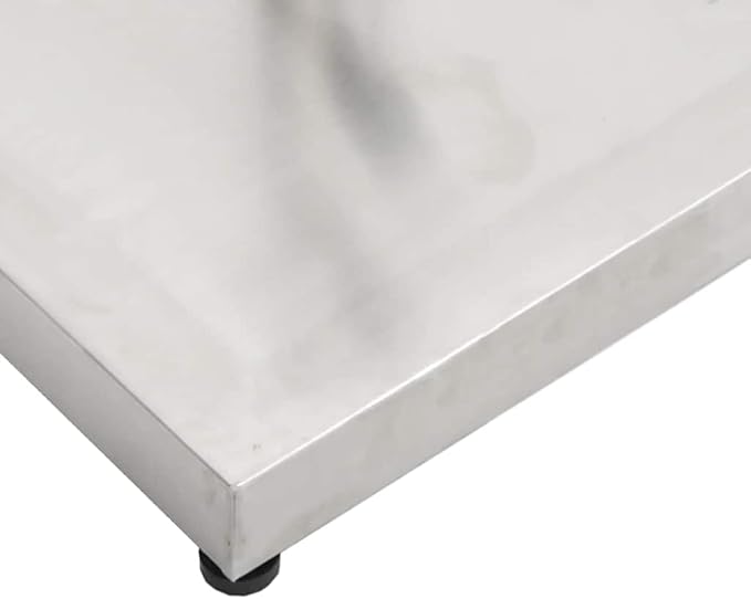 Stainless Steel Concrete Filled Umbrella Base, 61.7 lb Square Parasol Stand with Tightening Knob, Fits 1.3", 1.5", 1.9" Poles, 3 Adaptors Included