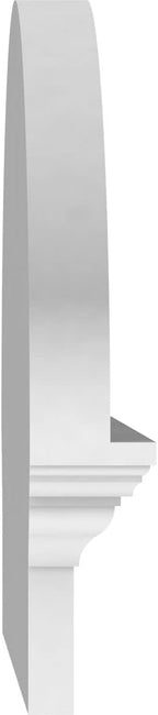 38" W x 16-3/8"H x 2-3/4"P Elliptical 3 Spoke Architectural Grade PVC Combination Pediment