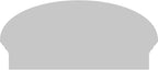 28" W x 13-7/8"H x 2-3/4"P Elliptical 4 Spoke Architectural Grade PVC Combination Pediment