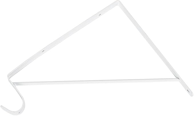 HOME MASTER HARDWARE 10 Pack Heavy Duty Closet Shelf & Rod Brackets, Wall Mounted Closet Shelves Bracket with Rod Support for Both Shelf Storage and Closet Rod White