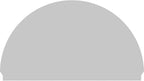 86"W x 49-3/4"H x 2-3/4"P Half Round Smooth Architectural Grade PVC Combination Pediment
