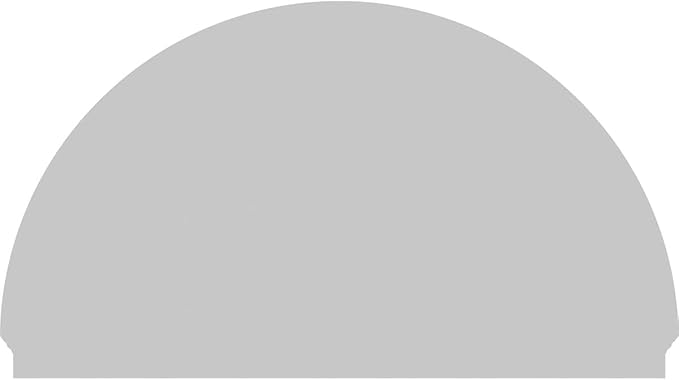 86"W x 49-3/4"H x 2-3/4"P Half Round Smooth Architectural Grade PVC Combination Pediment