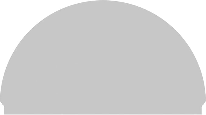 82"W x 47-3/4"H x 2-3/4"P Half Round Sunburst Architectural Grade PVC Combination Pediment