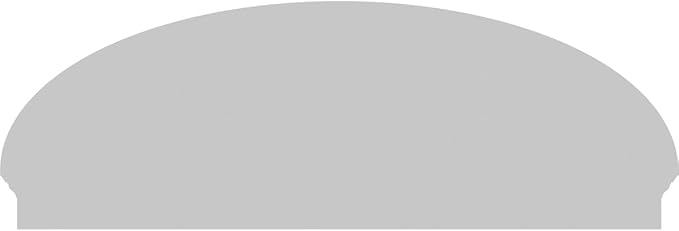 66" W x 23-3/8"H x 2-3/4"P Elliptical Smooth Architectural Grade PVC Combination Pediment