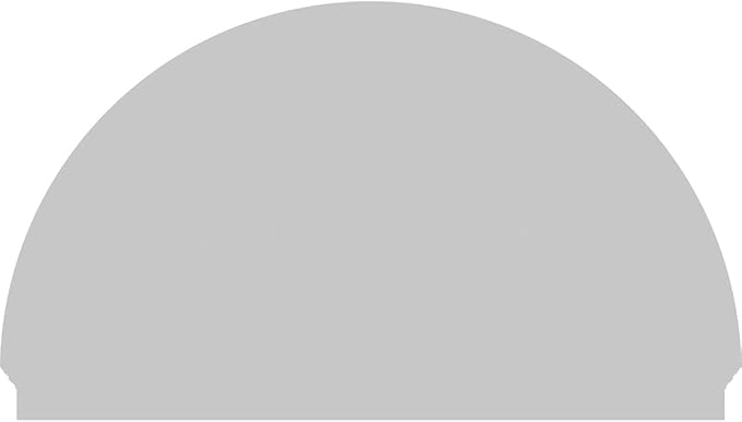 74"W x 43-3/4"H x 2-3/4"P Half Round Smooth Architectural Grade PVC Combination Pediment