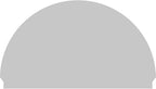 74"W x 43-3/4"H x 2-3/4"P Half Round Smooth Architectural Grade PVC Combination Pediment