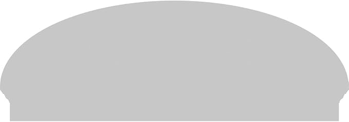 58" W x 21-3/8"H x 2-3/4"P Elliptical Sunburst Architectural Grade PVC Combination Pediment