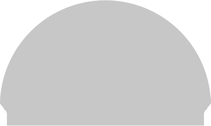 50"W x 31-3/4"H x 2-3/4"P Half Round 4 Spoke Architectural Grade PVC Combination Pediment