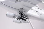1:160 Scale Diecast Airplane Model with Light, Large Resin Aircraft Replica for Collection & Display, White