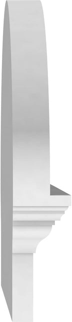 36" W x 15-7/8"H x 2-3/4"P Elliptical 4 Spoke Architectural Grade PVC Combination Pediment