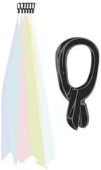 Black Scarf Clip Hangers for Retail, Economic Plastic Fine Garment Pinch Hooks, 500 Pack