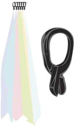 Black Scarf Clip Hangers for Retail, Economic Plastic Fine Garment Pinch Hooks, 100 Pack