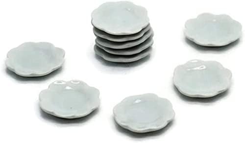 10 Handcrafted White Ceramic Decorative Plates – Home Décor Accents for Display & Artistic Arrangements