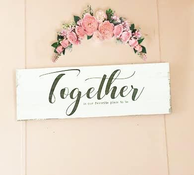 Artificial Peony Flower Swag, Arch Flowers, 20" Length in Bent, Decorative Swag, for Arch Front Door Party Wall Home Decor(Peach)