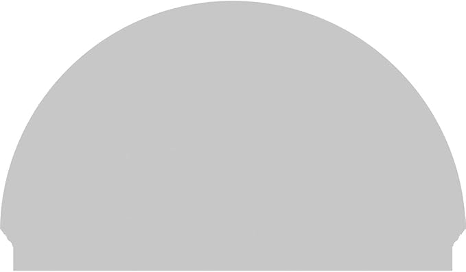 58"W x 35-3/4"H x 2-3/4"P Half Round 4 Spoke Architectural Grade PVC Combination Pediment
