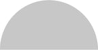 40"W x 20"H x 2"P Half Round Smooth Architectural Grade PVC Pediment