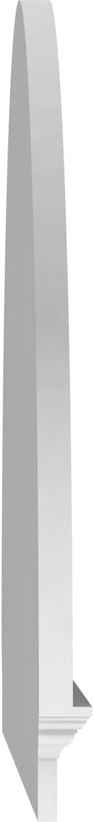 76"W x 44-3/4"H x 2-3/4"P Half Round 3 Spoke Architectural Grade PVC Combination Pediment