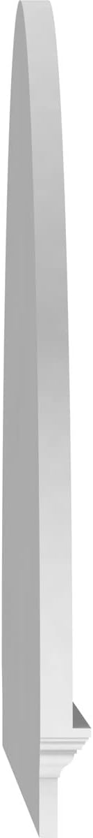 82"W x 47-3/4"H x 2-3/4"P Half Round Sunburst Architectural Grade PVC Combination Pediment