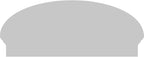 38" W x 16-3/8"H x 2-3/4"P Elliptical 4 Spoke Architectural Grade PVC Combination Pediment