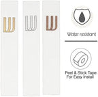 A&S Mezuzot Modern Concrete Mezuzah Case with Scroll, Easy Peel and Stick Mezuza (White+ Wood Shin, 9 Inches)